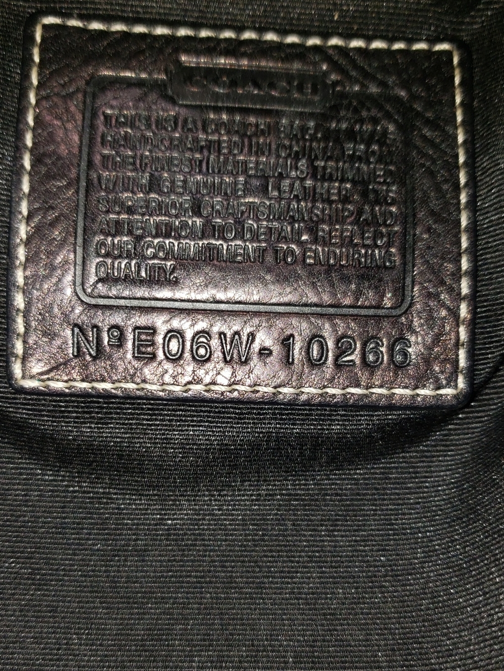 COACH Genuine Leather Crossbody Bag Black